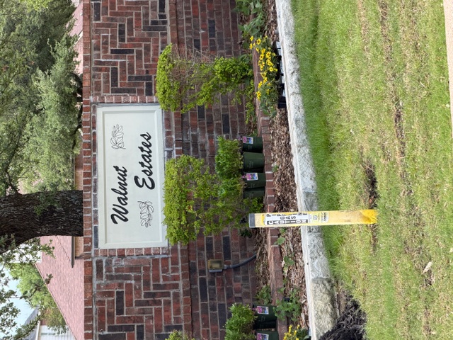 Walnut Estates enclave entrance inside Walnut Creek Country Club, Mansfield TX
