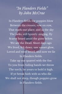 Poppy Poem The Flanders Fields John McCrae Memorial Day 2019 Day of Remembrance Military Sacrifice